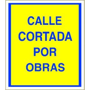 Bolsa señal "CALLE CORTADA"