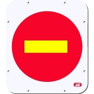 señal metal de direccion prohibida