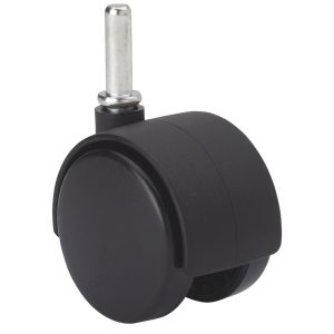 Rueda para silla de oficina SERIE DK Agujero Espiga Lisa Negro