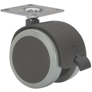 Rueda para silla de oficina SERIE DK Giratoria Freno Poliuretano