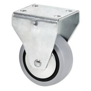 Rueda de goma gris inyectada Fija SERIE Z-PGI 