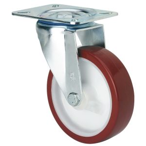 Rueda de poliuretano inyectado Giratoria SERIE ZV-POL 