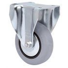 Rueda de goma gris inyectada Fija SERIE BH-PGI 