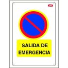 Cartel plástico "SALIDA EMERGENCIA"