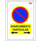 Cartel plástico "APARCAMIENTO PARTICULAR"