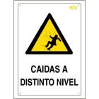 Cartel plástico "CAÍDA A DISTINTO NIVEL"