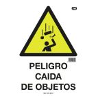 Cartel plástico "CAÍDA DE OBJETOS"