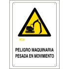 Cartel plástico "MAQUINARIA PESADA"