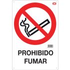 Cartel plástico "PROHIBIDO FUMAR"