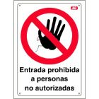 Cartel plástico "NO ENTRAR"