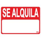 Cartel PVC con leyenda "SE ALQUILA"
