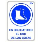 Cartel plástico "USO BOTAS"