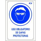 Cartel plástico "USO GAFAS"