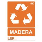 Cartel plástico "GESTIÓN RESIDUOS MADERA"