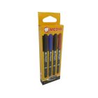 KIT 4 ROTULADORES: NEGRO, AZUL, ROJO
