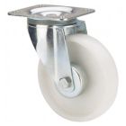 Rueda poliamix blanco Giratoria SERIE 130-130 