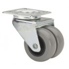 Rueda de goma gris Giratoria SERIE 410 
