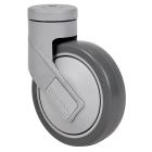 Rueda de goma termoplástica gris inyectada Agujero SERIE HC-PGAIB 