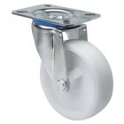 Rueda de poliamix blanco Giratoria SERIE ZV-UT 