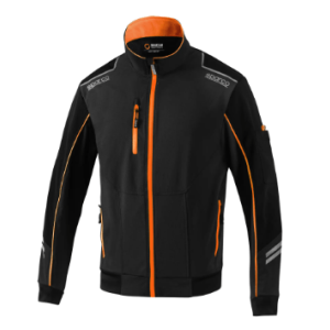 CHAQUETA CORTAVIENTO AUSTIN NEGRO-NARANJA