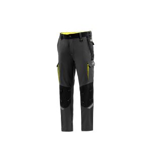 pantalon tech gris amarillo