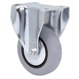 Rueda de goma gris inyectada Fija SERIE BH-PGI 