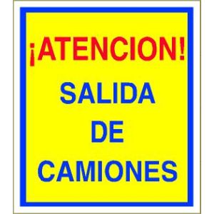 Bolsa señal "SALIDA CAMIONES"