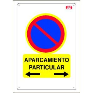 cartel aparcamiento particular EBRON