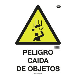 Cartel plástico "CAÍDA DE OBJETOS"