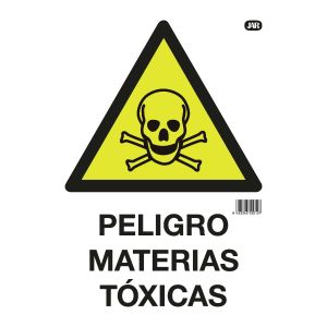 cartel peligro materias toxicas