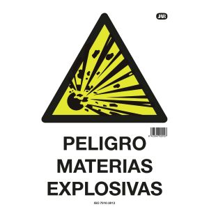 peligro materias explosivas cartel Ebron