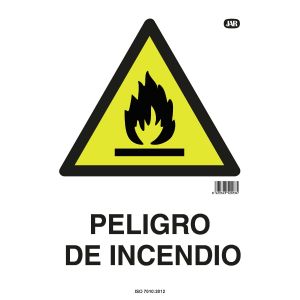 cartel peligro incendio Ebron