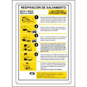 cartel respiracion salvamento