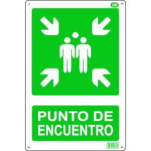 Cartel plástico "PUNTO DE ENCUENTRO"