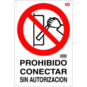 Cartel plástico "NO CONECTAR"