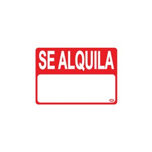 Cartel PVC con leyenda "SE ALQUILA"