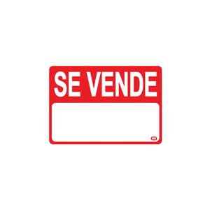 Cartel PVC con leyenda "SE VENDE"