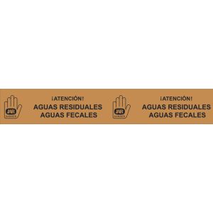 Banda de señalización AGUAS RESIDUALES