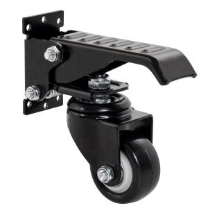 Rueda retráctil de poliuretano con pedal antideslizante