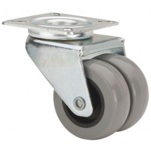 Rueda de poliamida gris Giratoria SERIE 411 