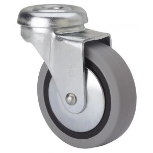 Rueda de goma gris inyectada Agujero SERIE B-PGI