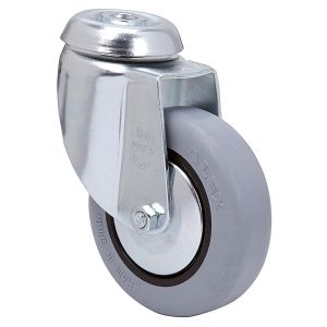Rueda de goma gris inyectada Agujero SERIE BH-PGI 
