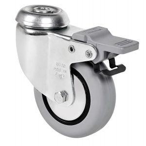 Rueda de goma gris inyectada Agujero Freno SERIE BH-PGI 
