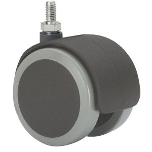 Rueda para silla de oficina SERIE DK Espiga Roscada Poliuretano