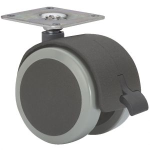 Rueda para silla de oficina SERIE DK Giratoria Freno Poliuretano