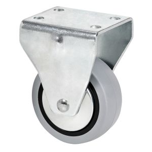 Rueda de goma gris inyectada Fija SERIE Z-PGI 