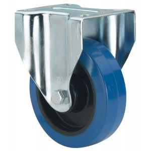 Rueda de goma elástica azul Fija SERIE ZV-PGM 