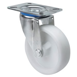 Rueda de poliamix blanco Giratoria SERIE ZV-UT 