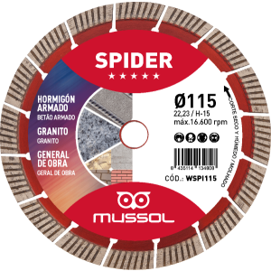 Disco Diamante Turbo Segmentado SPIDER