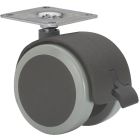 Rueda para silla de oficina SERIE DK Giratoria Freno Poliuretano